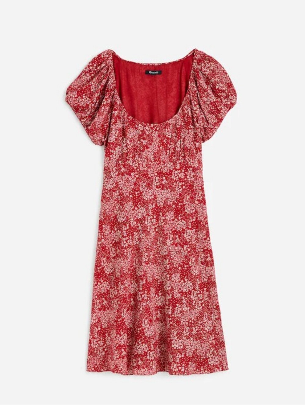 Ruched Scoopneck Mini Dress in Floral